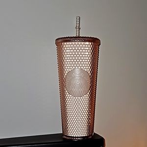 NEW Starbucks ⭐ pale rose gold studded tumbler (Korea)